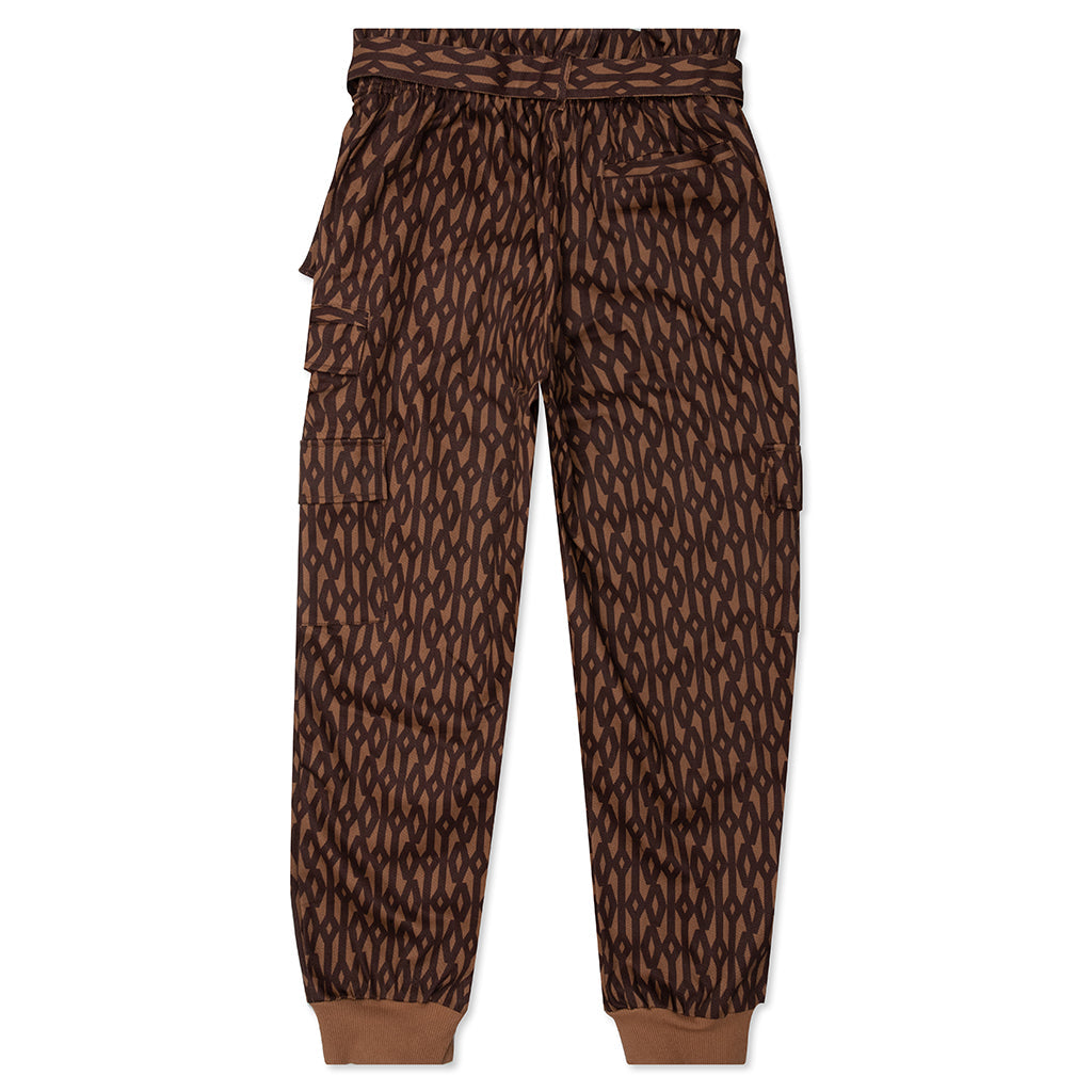 adidas Originals x Ivy Park Monogram Zipper Pant - Wild Brown/Night Red