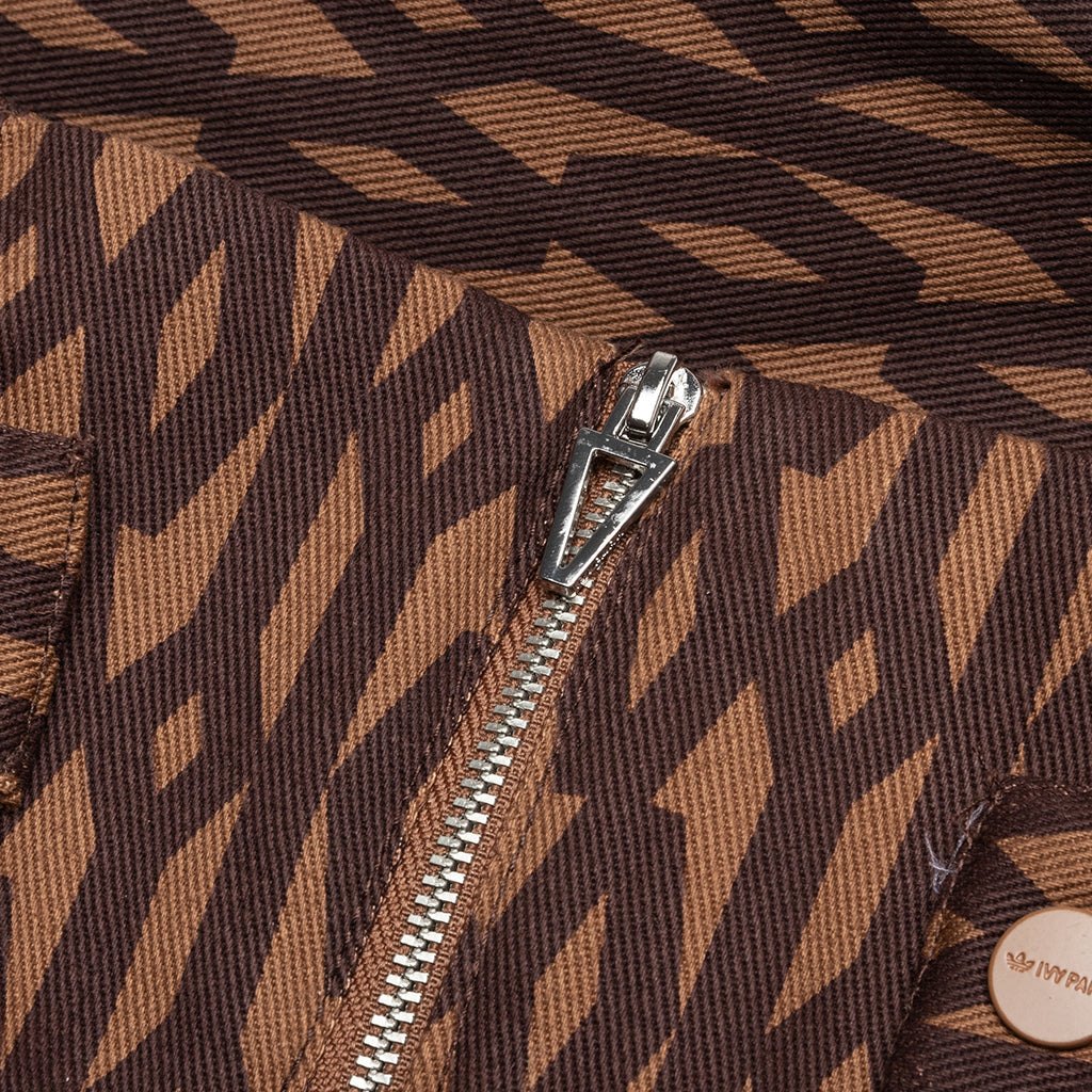 adidas Originals x Ivy Park Monogram Zipper Pant - Wild Brown/Night Red