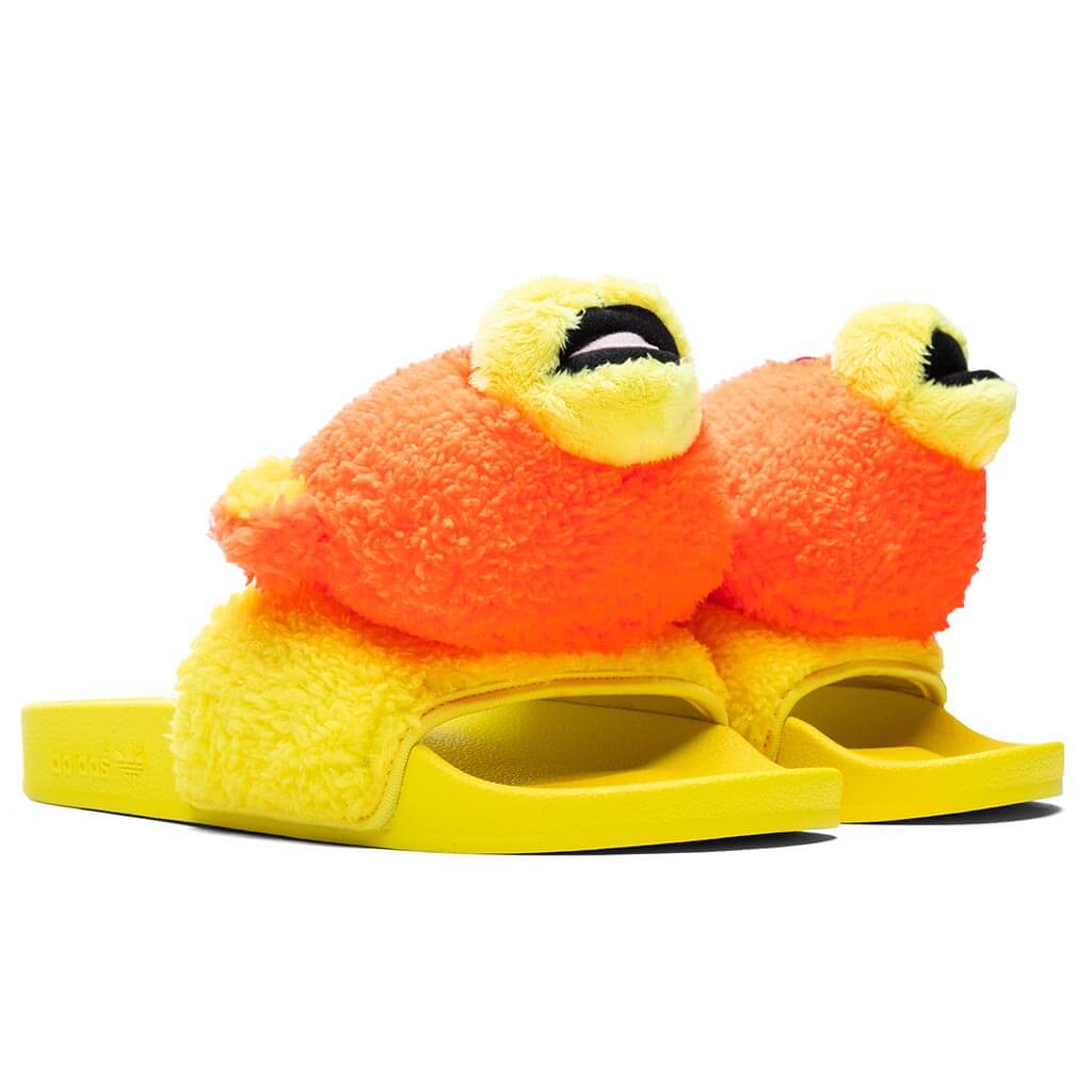 adidas Originals x Jeremy Scott Adilette Teddy - Solar Orange/Bright Yellow