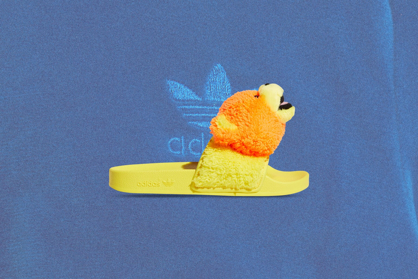 adidas Originals x Jeremy Scott Adilette Teddy - Solar Orange/Bright Yellow
