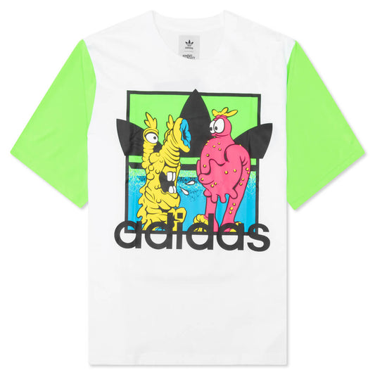 adidas Originals x Jeremy Scott Tee - White/Solar Green