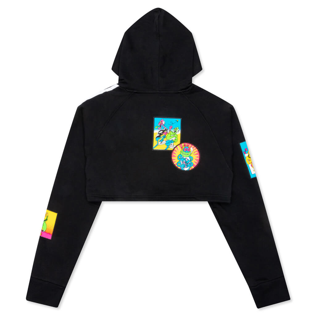 adidas Originals x Jeremy Scott Women's Cropped Hoodie - Black