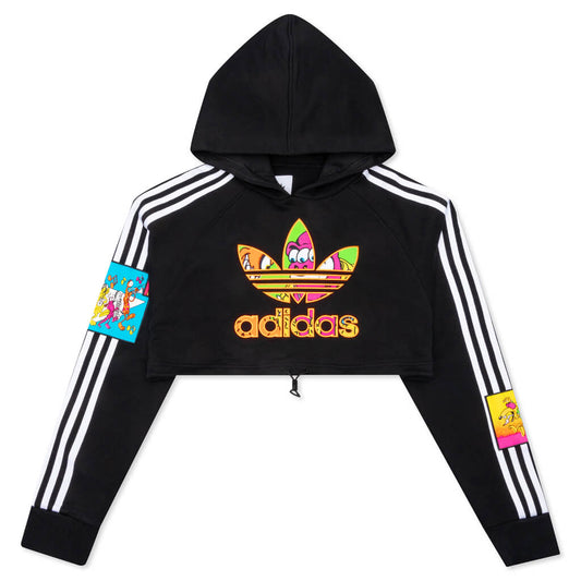 adidas Originals x Jeremy Scott Women's Cropped Hoodie - Black