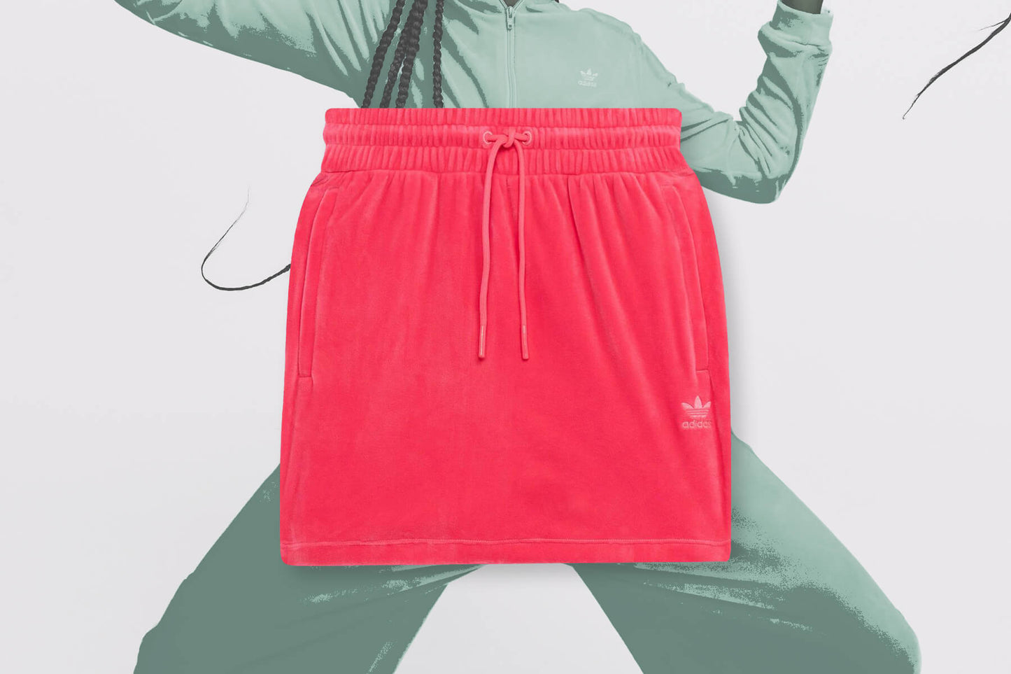 adidas Originals x Jeremy Scott Women's Skirt - Solar Pink