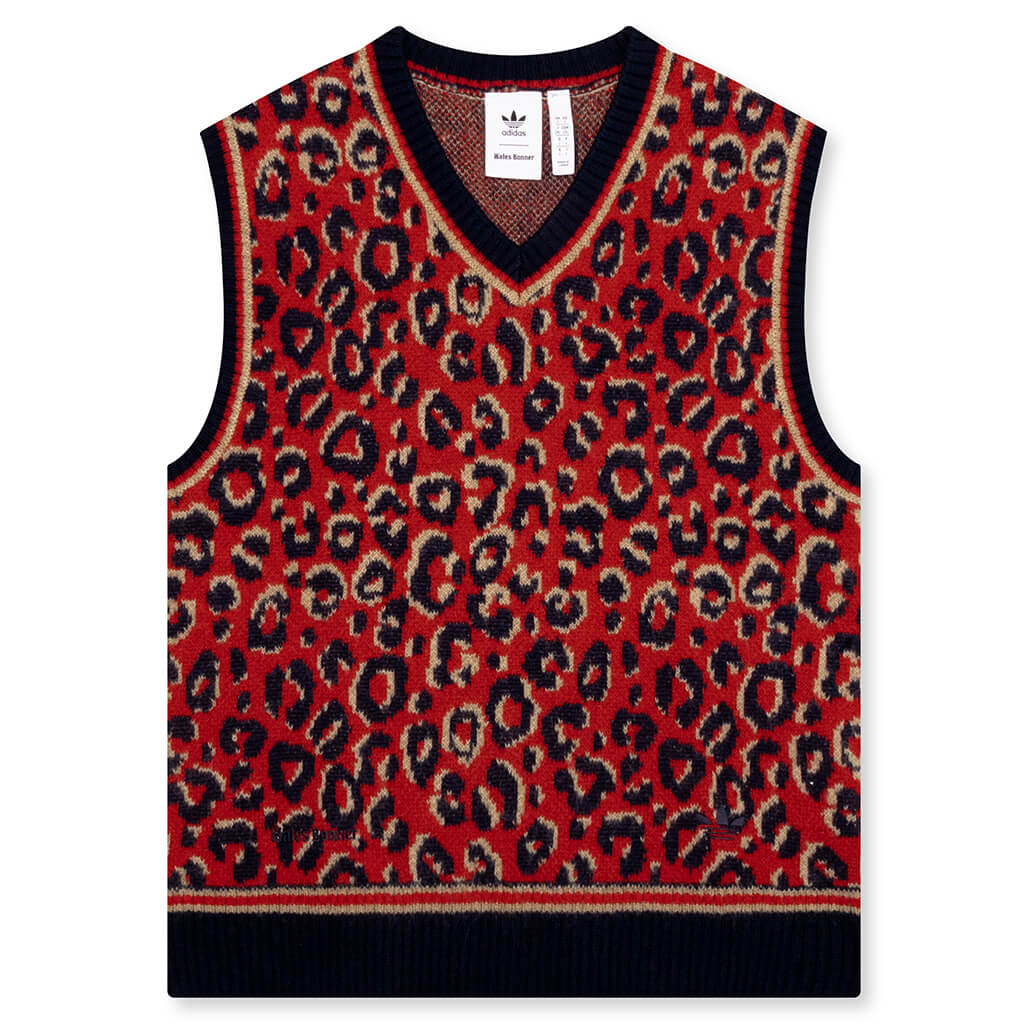 adidas Originals x Wales Bonner Knit Vest - Collegiate Navy/Magic Beige/Better Scarlet