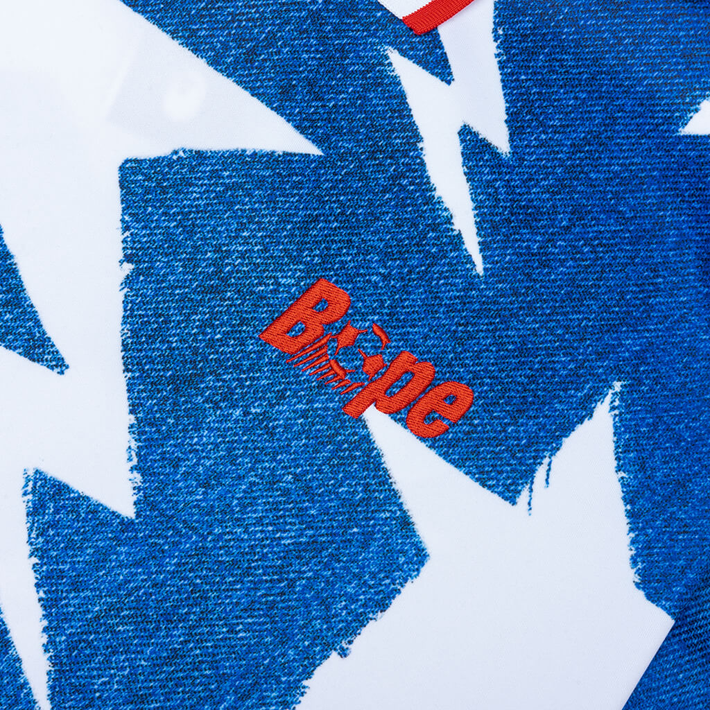 adidas Originals x BAPE L/S Star Jersey - Medium Blue Denim
