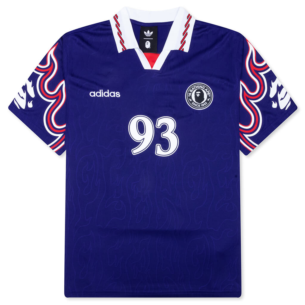 adidas Originals x BAPE S/S Flame Jersey - Japan Blue
