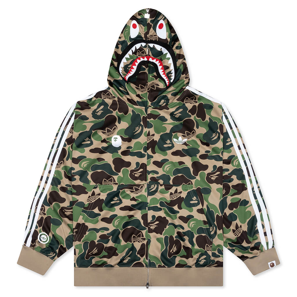 adidas Originals x BAPE Shark Track Hoodie - Crew Green
