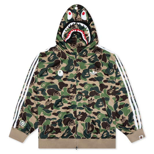 adidas Originals x BAPE Shark Track Hoodie - Crew Green