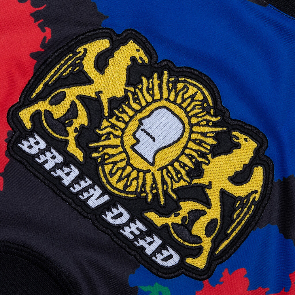 adidas Originals x Brain Dead L/S Jersey - Black/Eqt Yellow