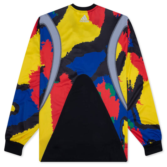 adidas Originals x Brain Dead L/S Jersey - Black/Eqt Yellow