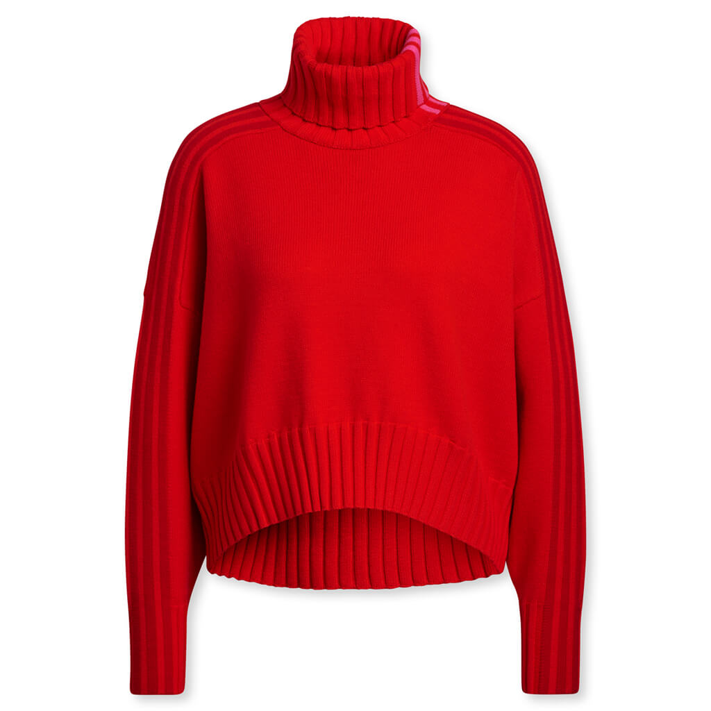 adidas Originals x Ivy Park Turtle Neck Crop Sweater - Power Red
