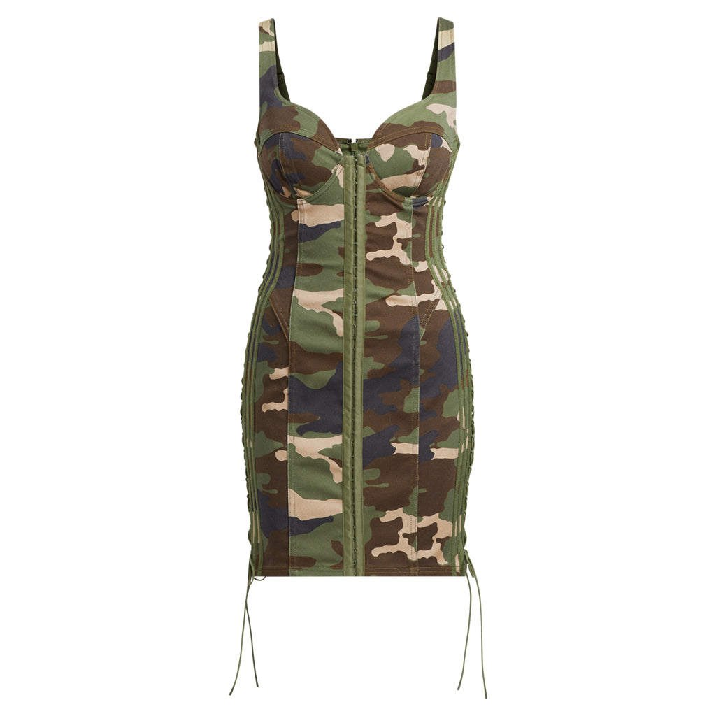 adidas Originals x Ivy Park Twill Dress - All Over Print Camo