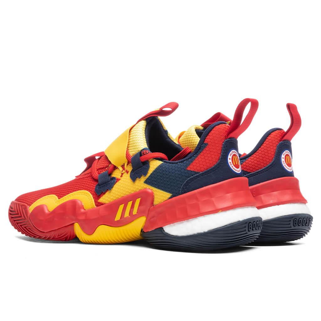 adidas Originals x Trae Young 1 MCAAG - Solid Red/Bold Gold/Navy Blue