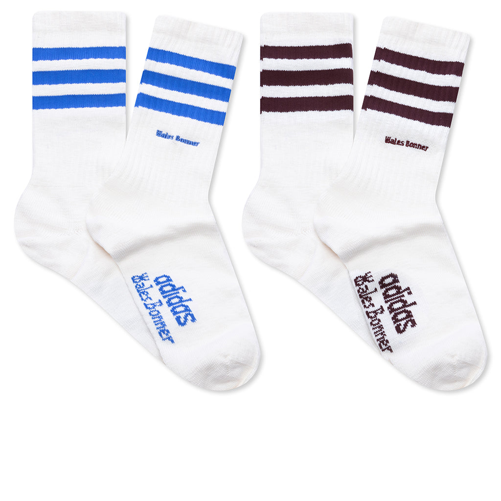 adidas Originals x Wales Bonner 3 Stripes Socks - Core White