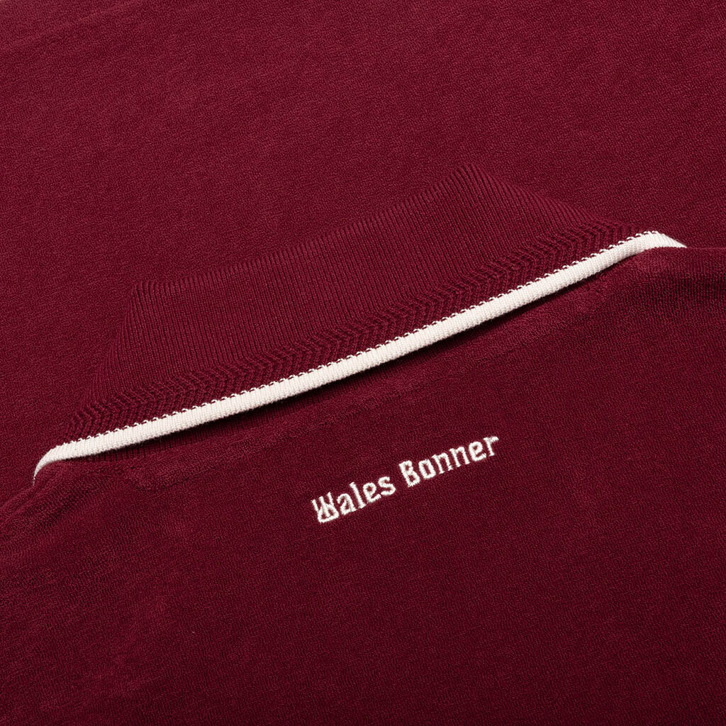 adidas Originals x Wales Bonner Terry Polo - Collegiate Burgundy