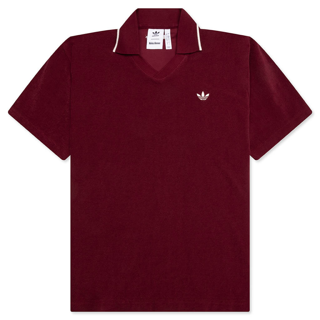 adidas Originals x Wales Bonner Terry Polo - Collegiate Burgundy