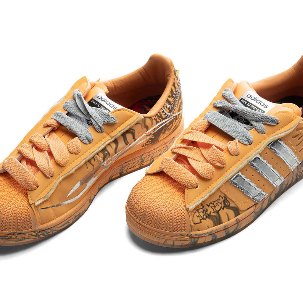 adidas Originals x Hellstar Superstar II 'Creamsicle' - Hazy Orange/Silver Metallic/Core Black