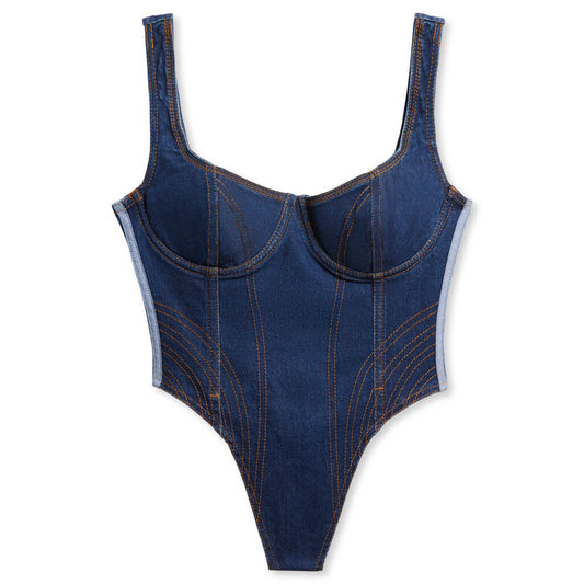 adidas Originals x Ivy Park Denim Bodysuit - Dark Denim