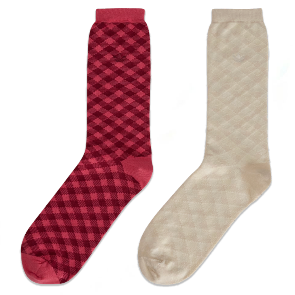 adidas Originals x Wales Bonner Check Sock - Craft Pink/Bliss