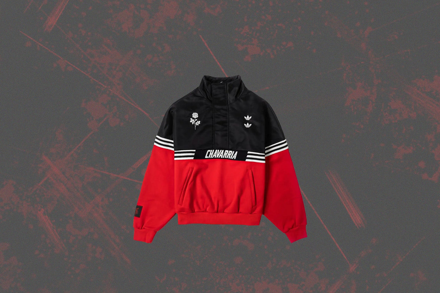adidas Originals x Willy Chavarria Half Zip - Black/Red