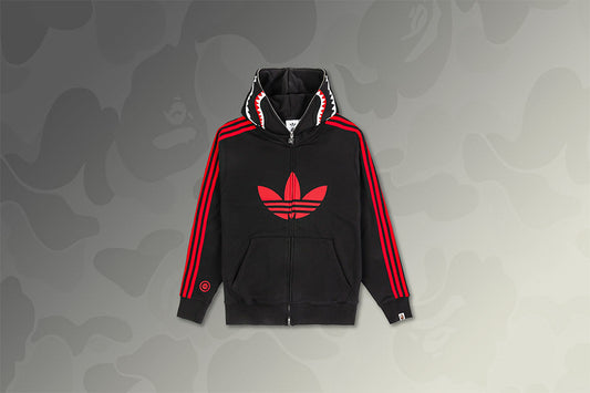 adidas Originals x BAPE Shark Full Zip Hoodie - Black