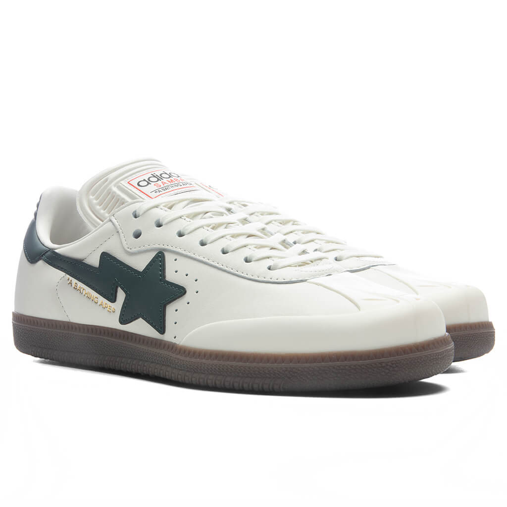 adidas Originals x BAPE Samba - Off White/Shadow Green/Gum