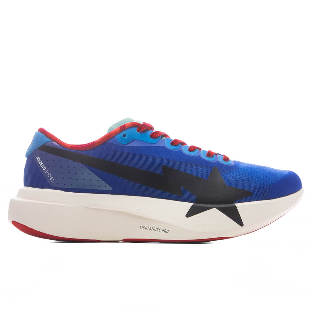 adidas Originals x BAPE Adizero Evo SL - Power Blue/Collegiate Green/Off White