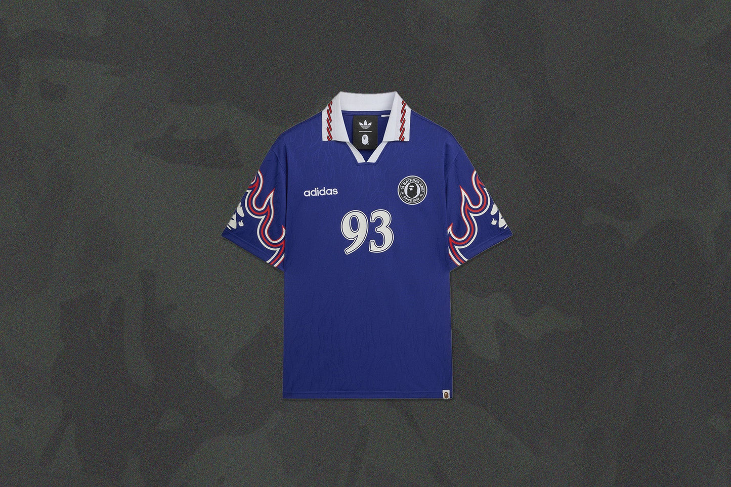 adidas Originals x BAPE S/S Flame Jersey - Japan Blue