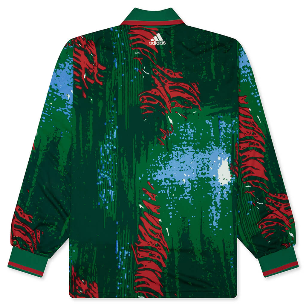 adidas Originals x Brain Dead by Disney Long Sleeve Jersey - Red/Bold Green/Blue