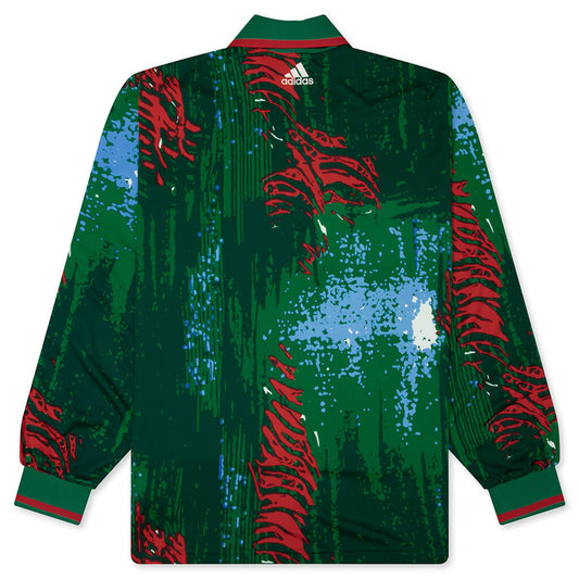 adidas Originals x Brain Dead by Disney Long Sleeve Jersey - Red/Bold Green/Blue