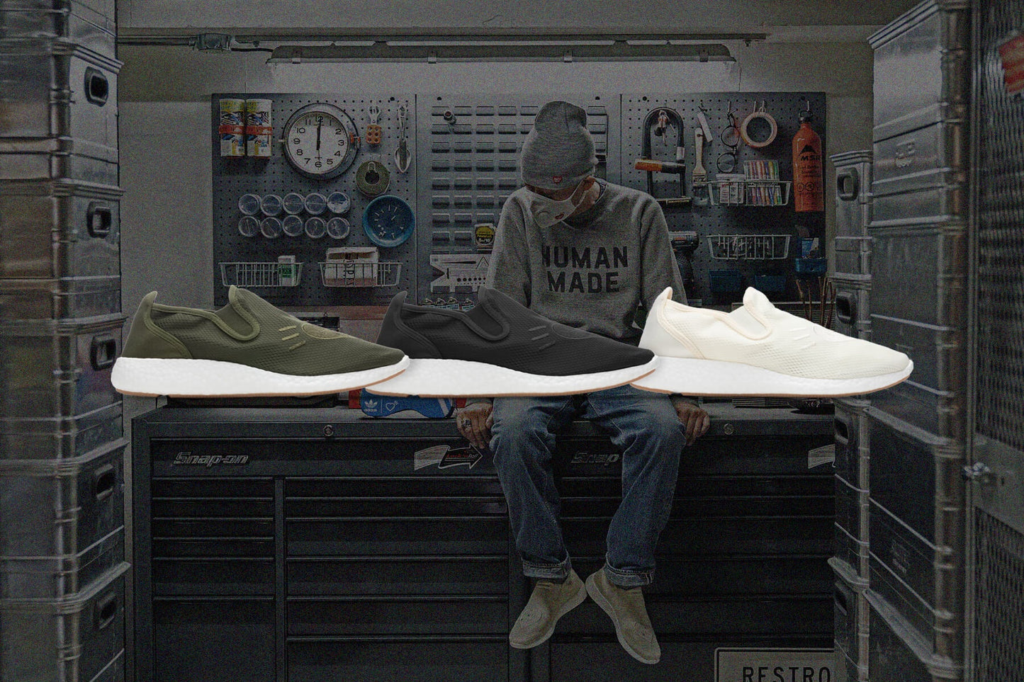 adidas Originals x Human Made Slipon Pure - White