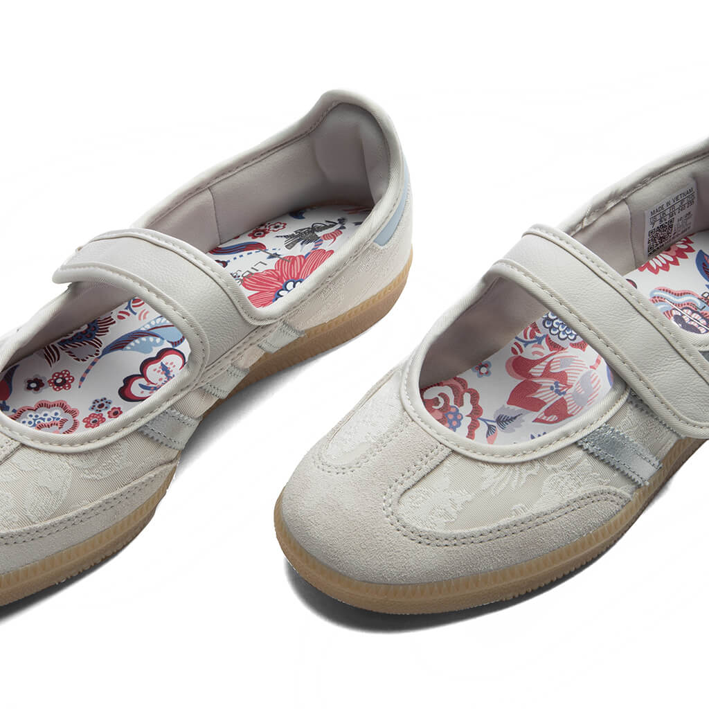 adidas Originals x Liberty London Women's Samba Jane - Chalk Pearl/Silver Metallic/Chalk White