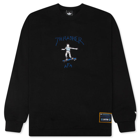 adidas Originals x Thrasher x AFA Argentina Crewneck 2 - Black