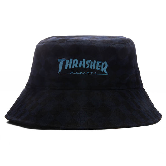 adidas Originals x Thrasher TM AFA Bucket Hat - Night Navy/Light Blue