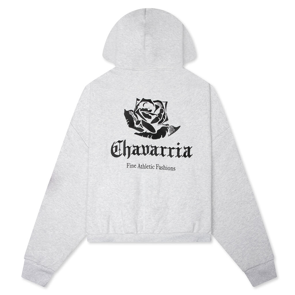 adidas Originals x Willy Chavarria Full Zip Logo Hoodie - Light Grey Heather