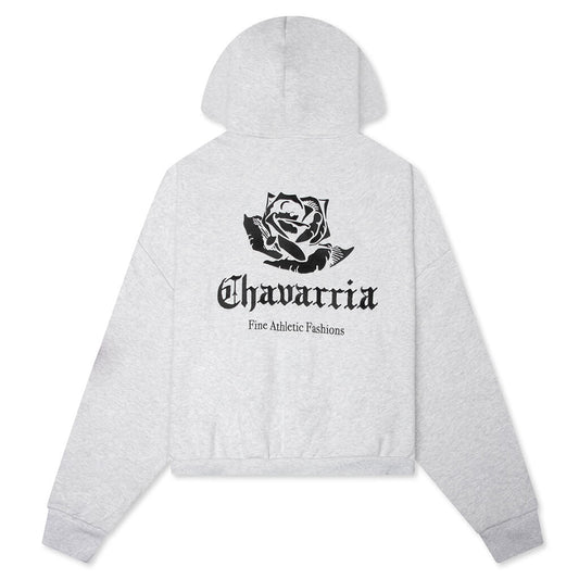 adidas Originals x Willy Chavarria Full Zip Logo Hoodie - Light Grey Heather