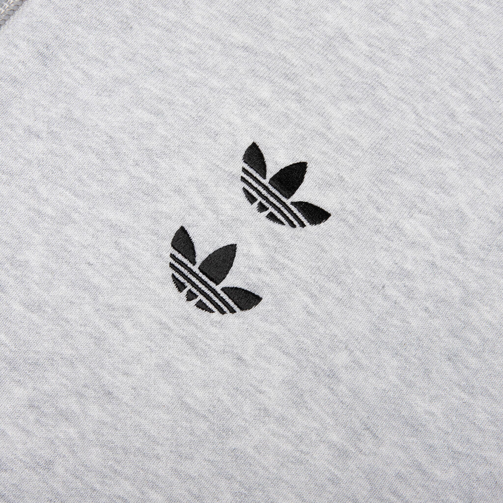 adidas Originals x Willy Chavarria Full Zip Logo Hoodie - Light Grey Heather