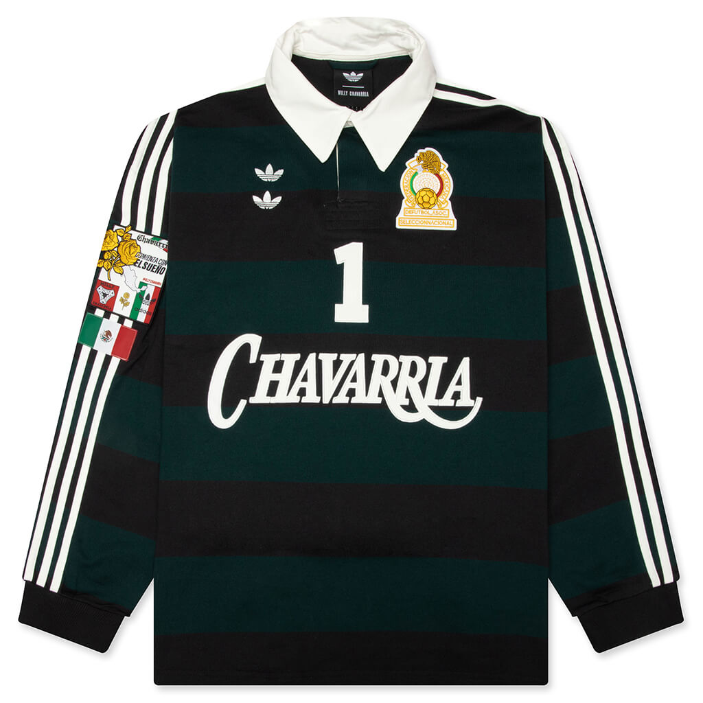 adidas Originals x Willy Chavarria Rugby - Black/Aurora Ivy