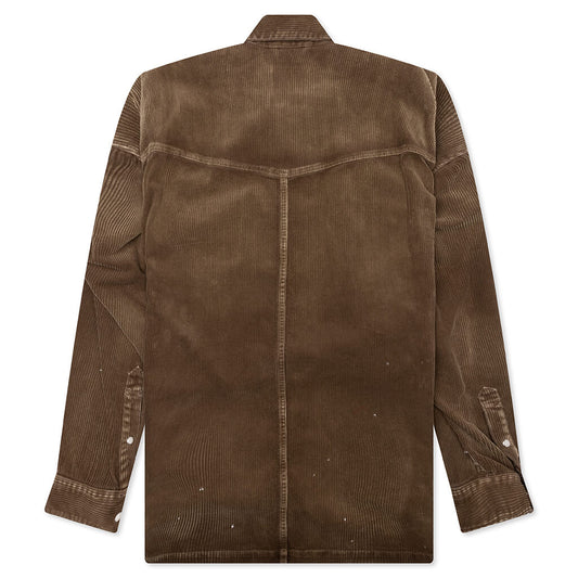 Aged Corduroy Shirt - Brown