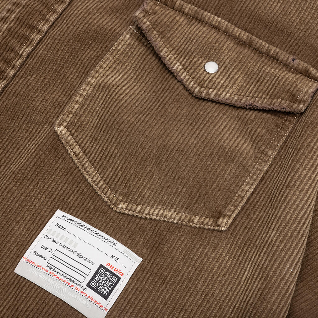 Aged Corduroy Shirt - Brown