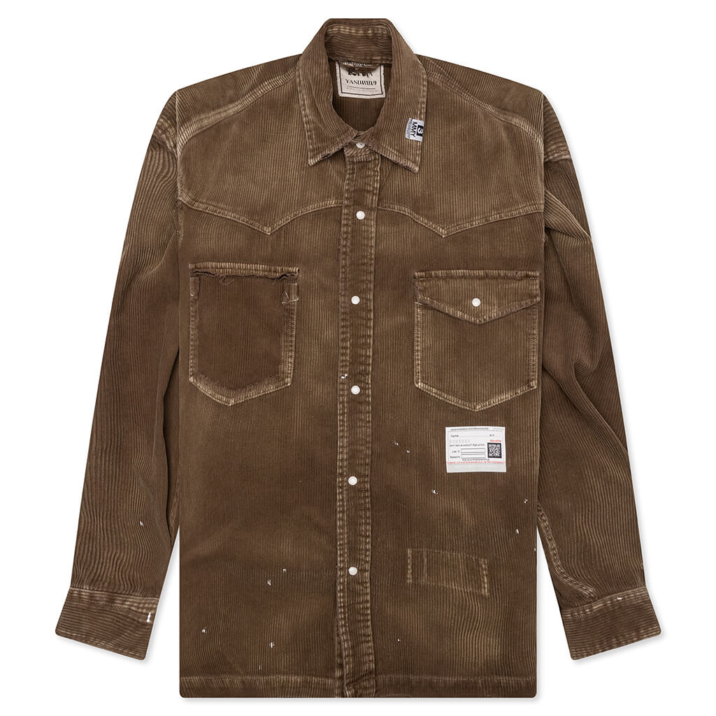 Aged Corduroy Shirt - Brown