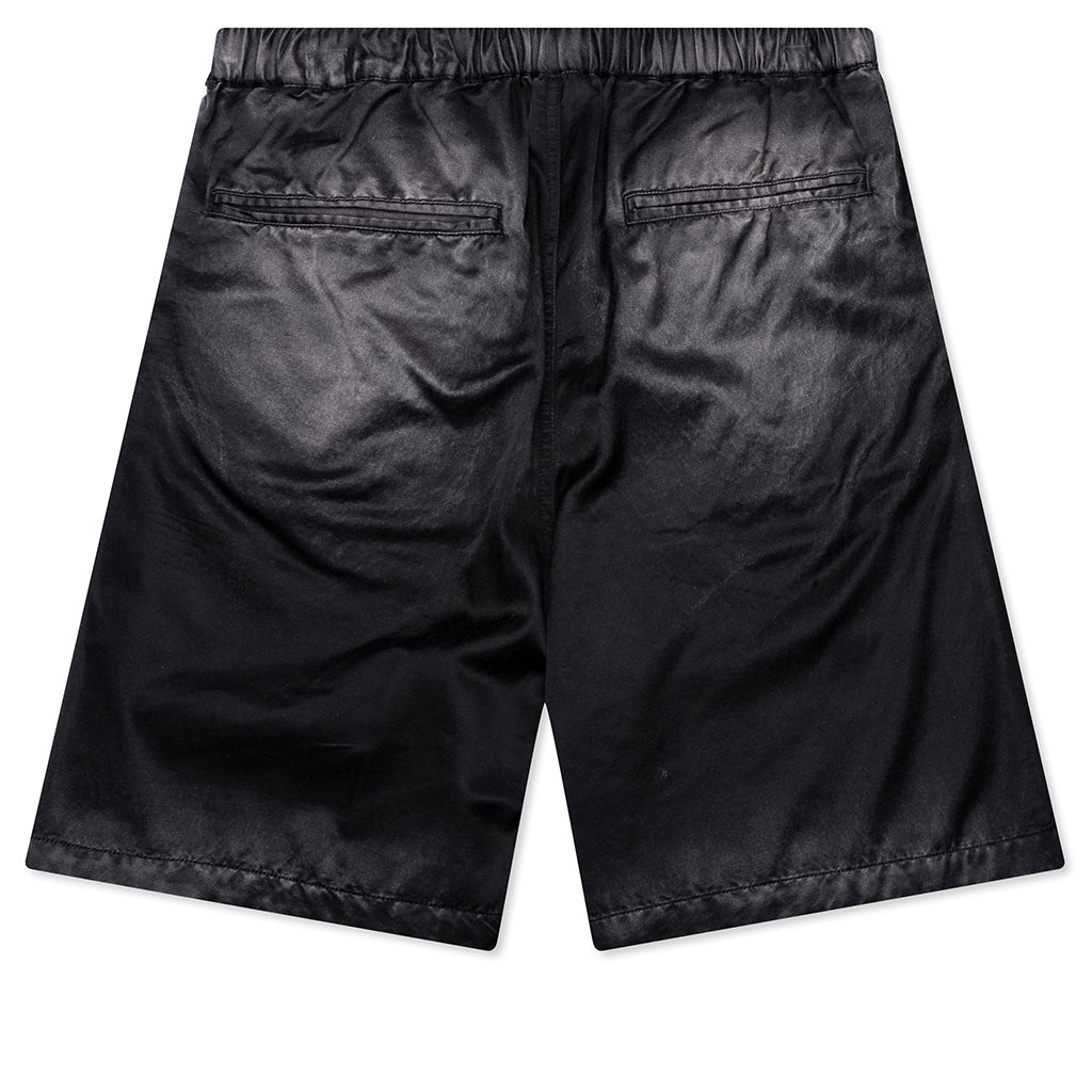 Aged Satin Shorts - Black
