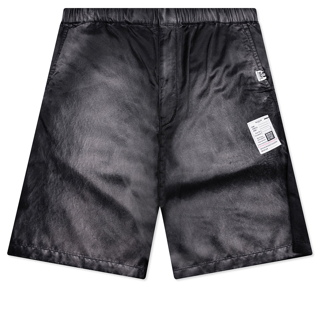 Aged Satin Shorts - Black