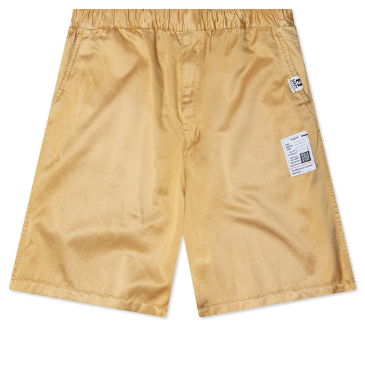 Aged Satin Shorts - Yellow