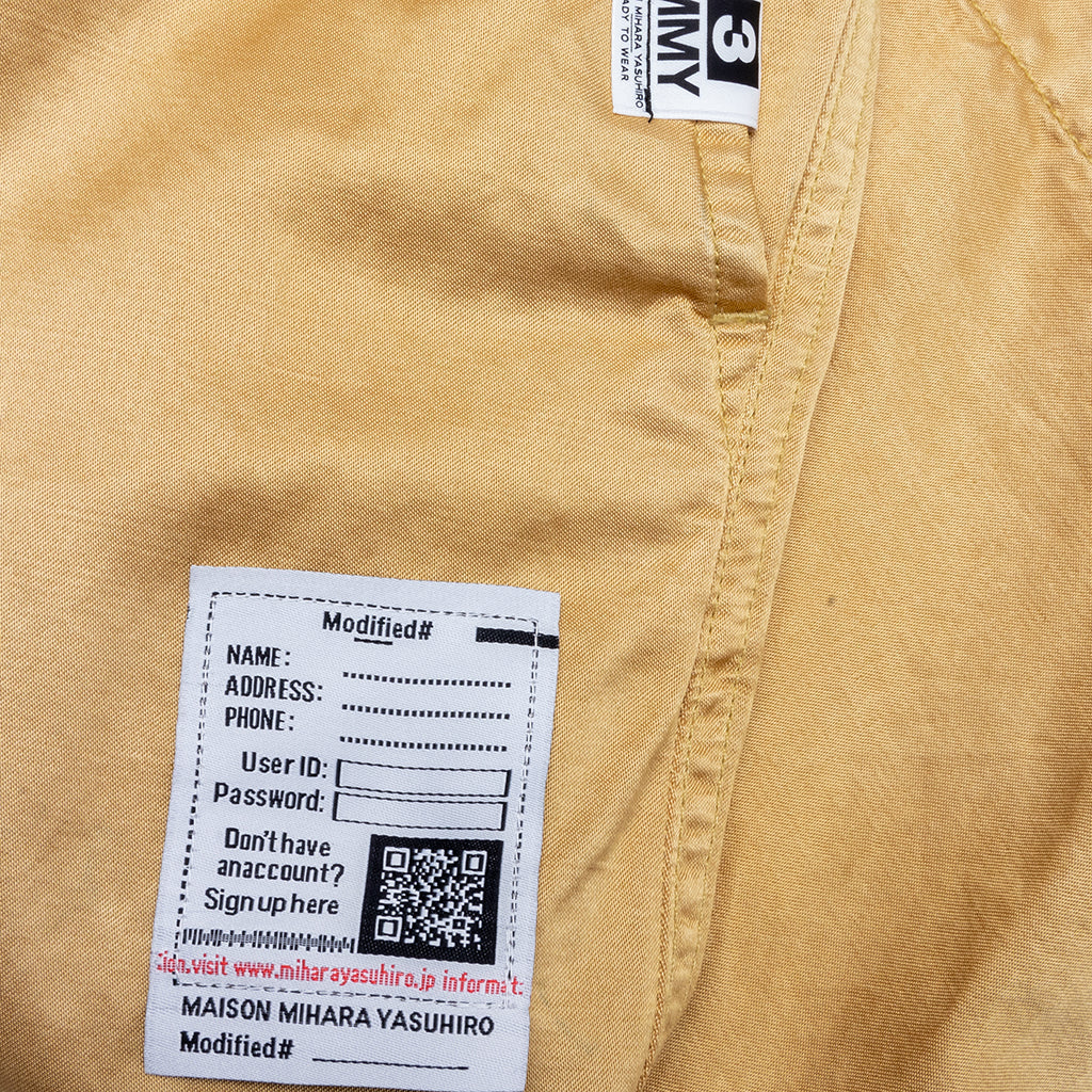 Aged Satin Shorts - Yellow