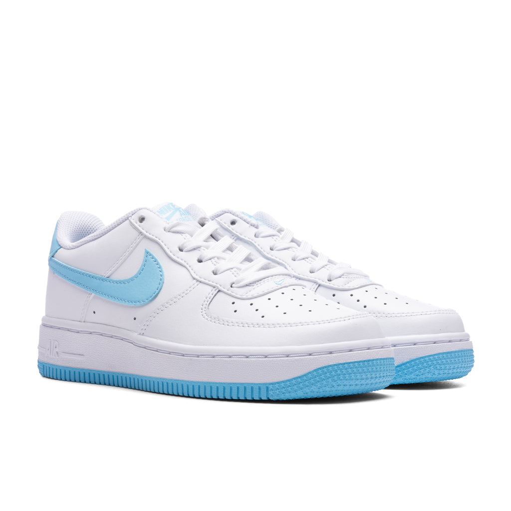 Air Force 1 LV8 (GS) - White/Aquarius Blue/White