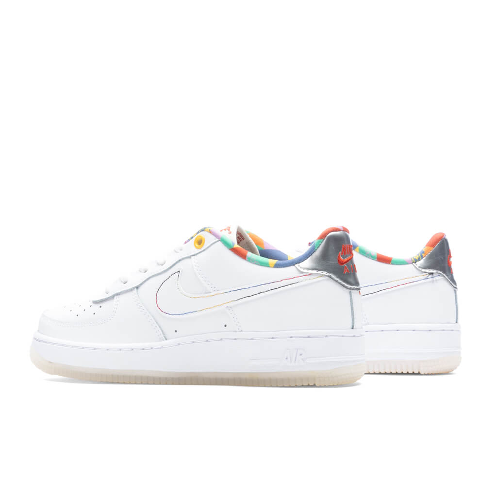 Air Force 1 LV8 (GS) - White/White/Midnight Navy