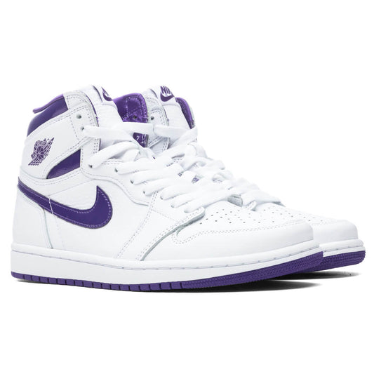 Women's Air Jordan 1 Retro Hi - White/Court Purple