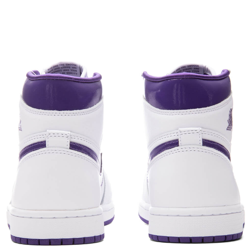 Women's Air Jordan 1 Retro Hi - White/Court Purple